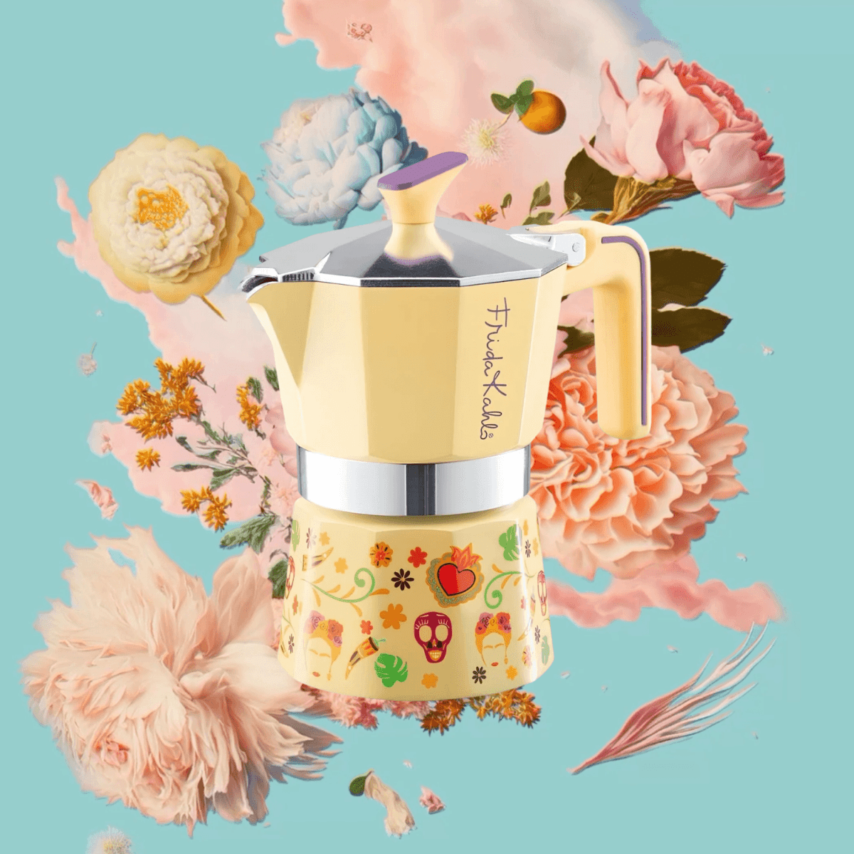 Pedrini® Frida Kahlo Kotyogós Kávéfőző - Sárga - Reserva