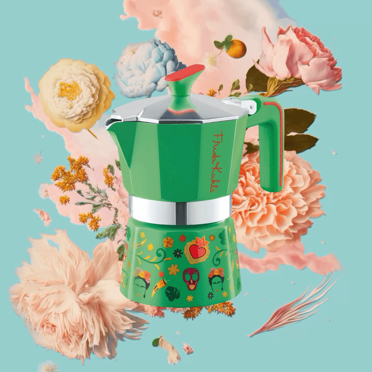 Pedrini® Frida Kahlo Kotyogós Kávéfőző - Zöld - Reserva